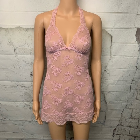 Victoria's Secret Other - Victoria’s Secret Sheer Pink Lace Lingerie